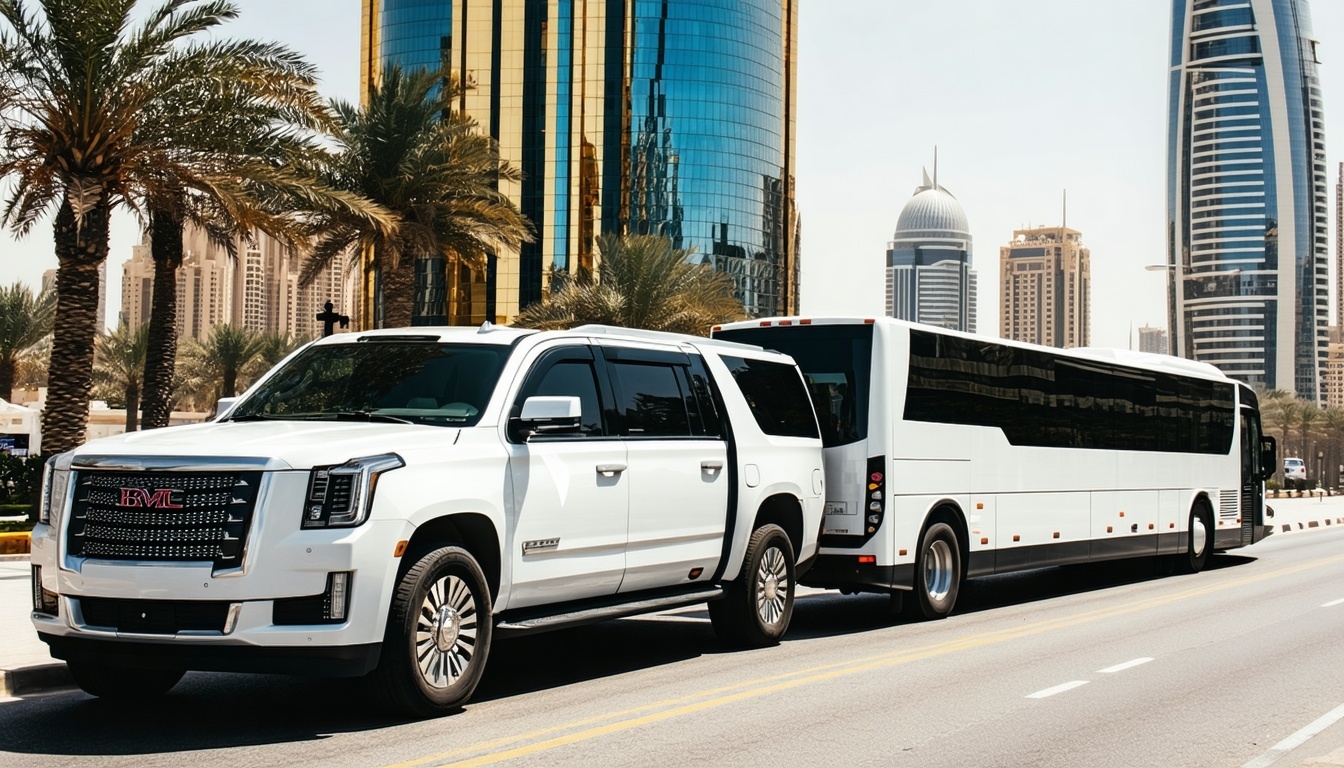 Luxury transport and city tour through Dubai's modern streets